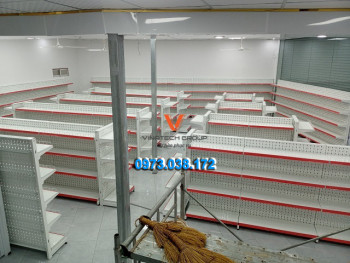 Kệ siêu thị tôn lỗ 4 tầng 90cm x 92cm x 150cm