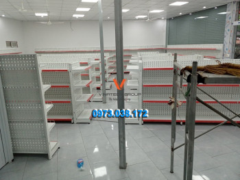 Kệ siêu thị tôn lỗ 4 tầng 90cm x 92cm x 150cm